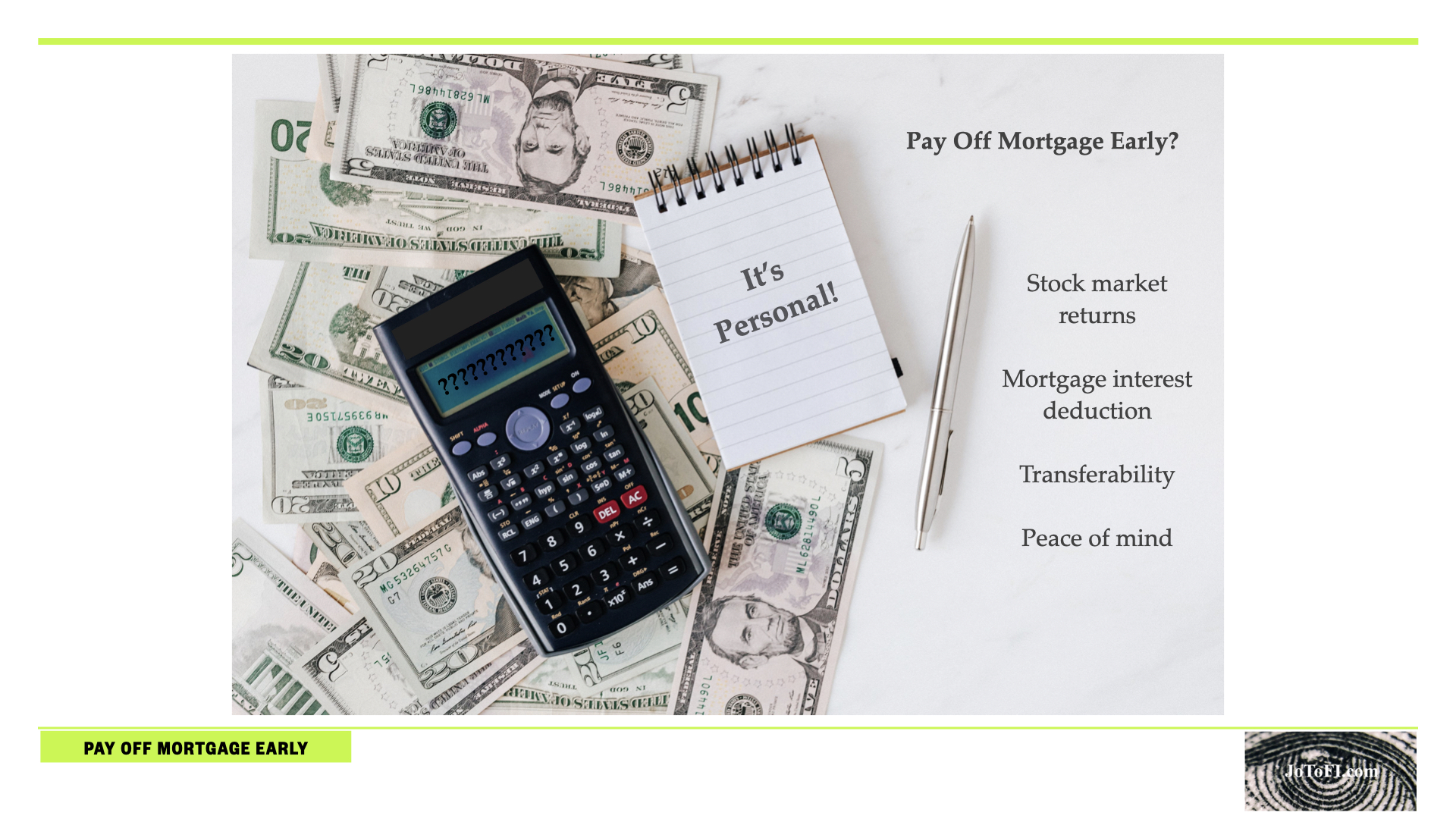 Pay off mortgage early